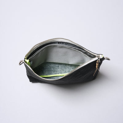 <SENTI FLATTER THE SENSES> Super Lightweight Dyneema Leather 2 Way Sachoche / Black