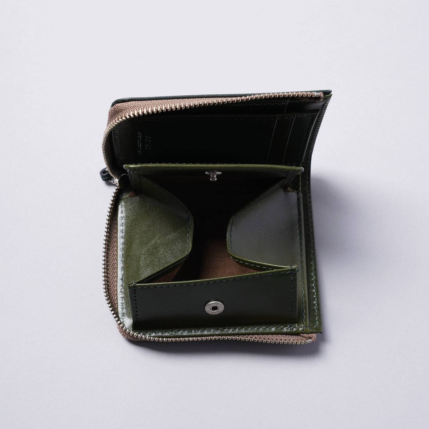 <SLOW> bridle -L Zip  short mini wallet-/Green