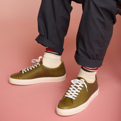 <TOSS> Chester Chester lace-up leather sneakers, Tanned Tochigi leather /  brown