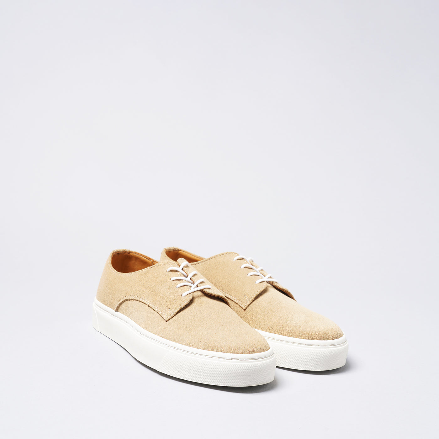 <TOSS> Bath Lace Up Leather Sneaker / Beige