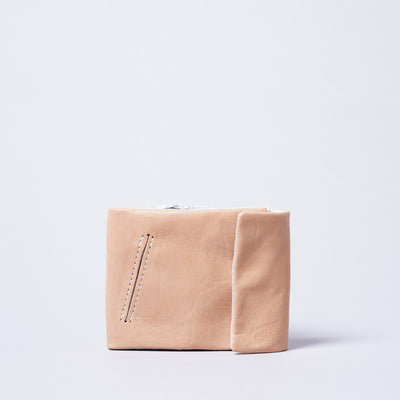 <TORQUATA> Cowhide Bifold Wallet with Insect / Honey Beetle / Beige