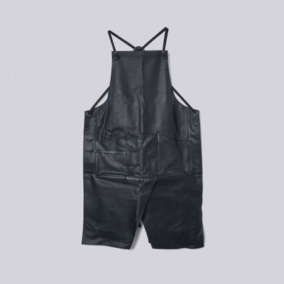 <aruci> Washable Hakama Apron - Basic Size / Black