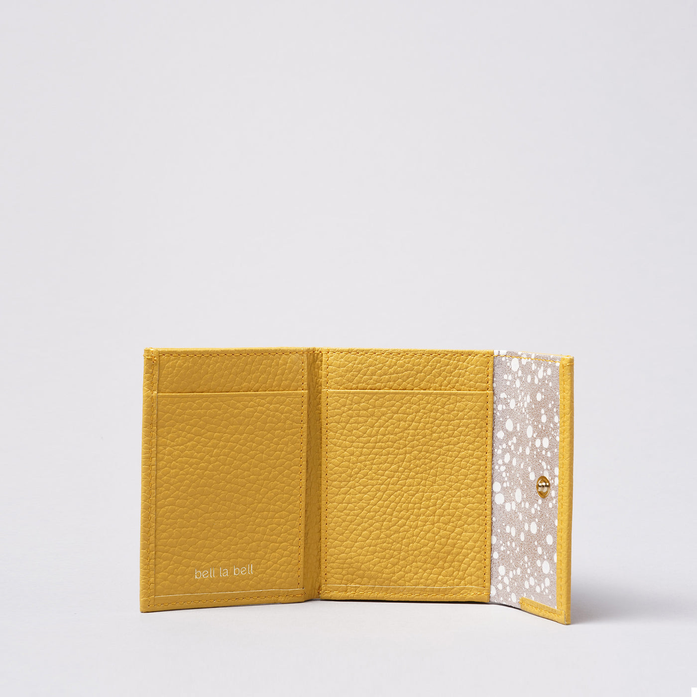 <bell la bell> Italian Leather Trifold Wallet / Yellow