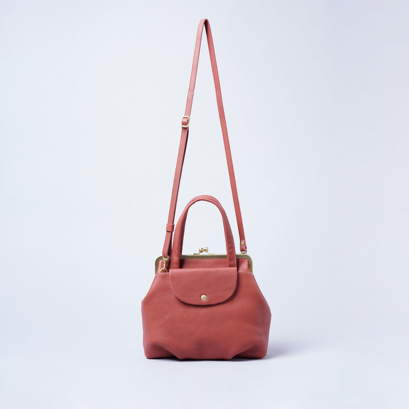 ＜キソラ＞トミー 口金ミニトート ショルダー/CAM (キャメル)