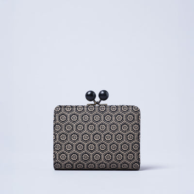 ＜キソラ＞古都印伝 がま口 ハーフウォレット/小桜PNK (ピンク)