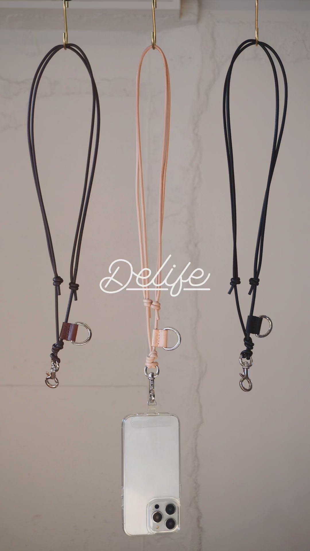 ＜DELIFE＞Mobilestrap/天然皮革色