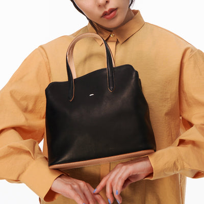 <Estine> Logical series leather 2-way bag / black