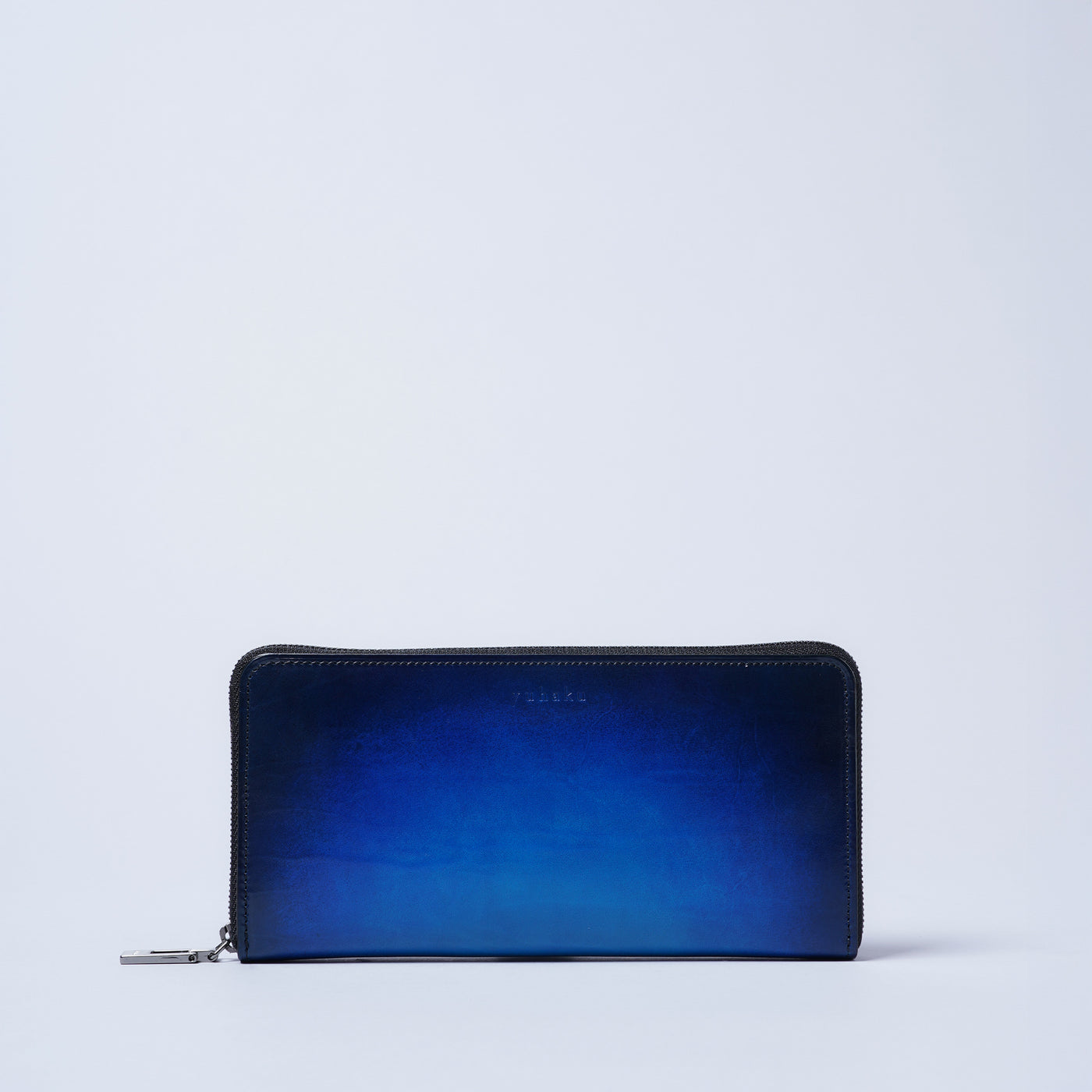 <yuhaku> Round Zipper Wallet / Blue