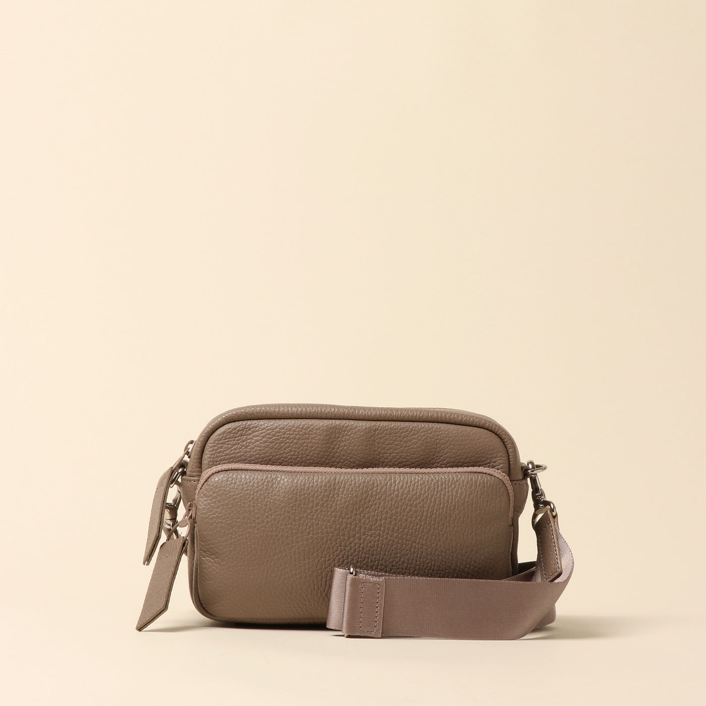 <itten-itten> Leather mini shoulder bag / charcoal gray