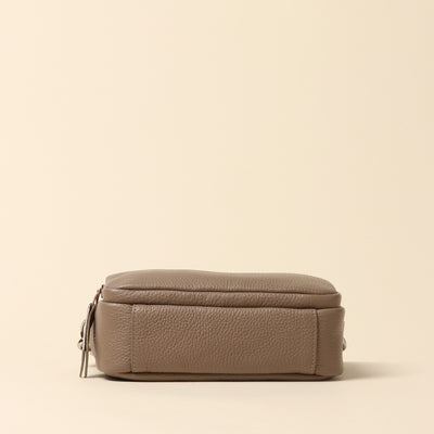 <itten-itten> Leather mini shoulder bag / charcoal gray