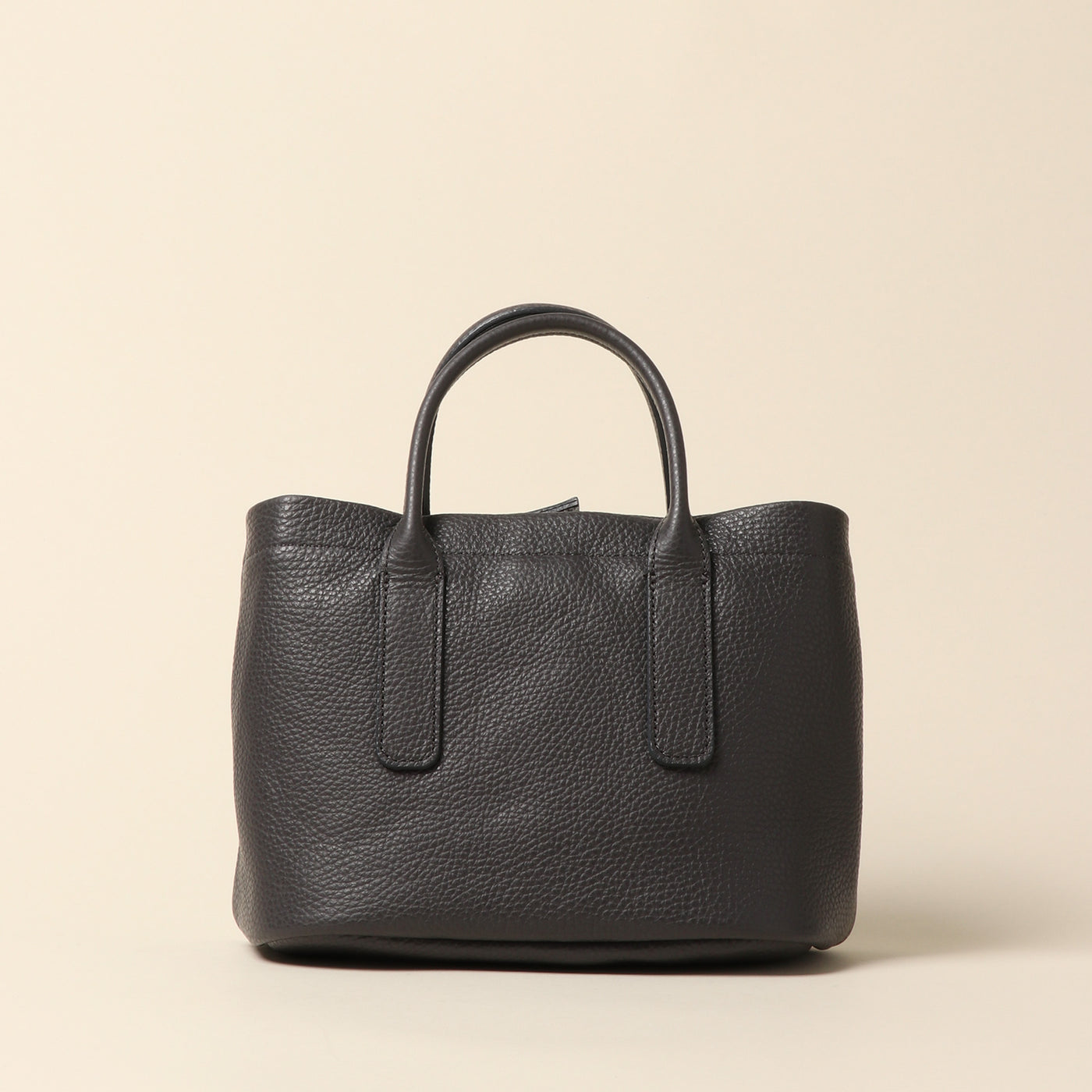 <itten-itten> Leather mini tote/blue