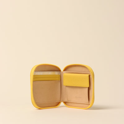 ＜itten-itten > Round Mini Wallet / Oak