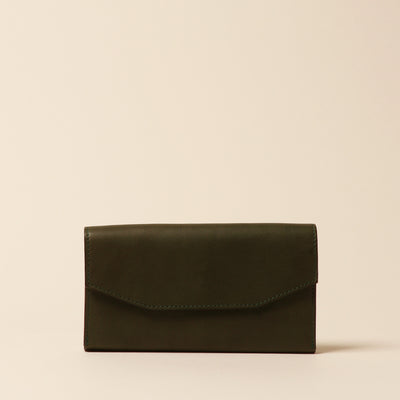 <Annak> Garçon Shaped Wallet / Green×Brown