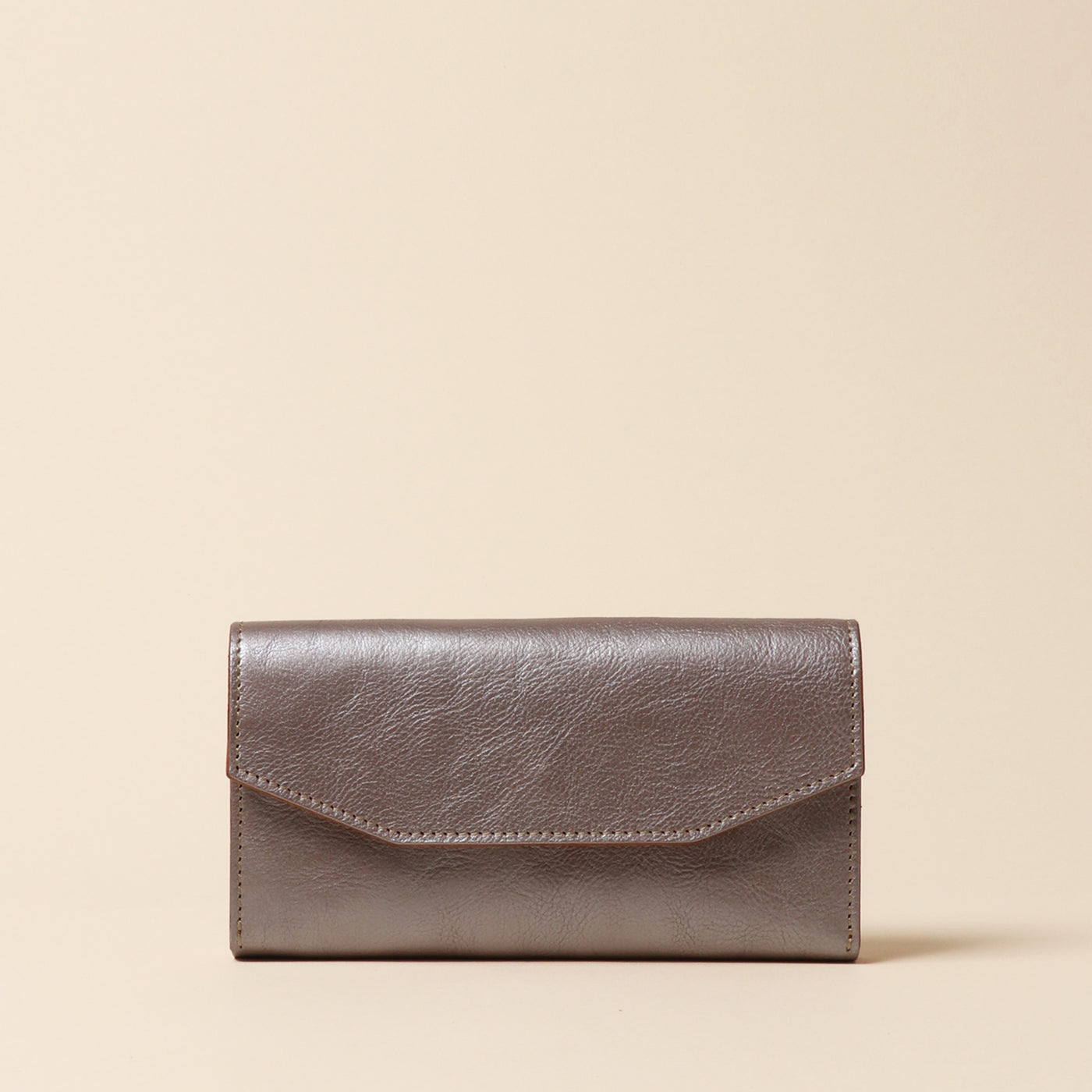 <Annak> Garçon Shaped Wallet / Green×Brown
