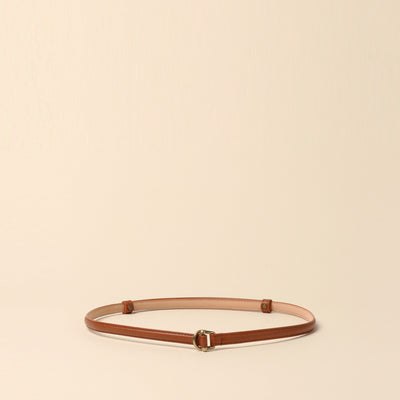 <Annak> Narrow free belt with hook buckle / silver