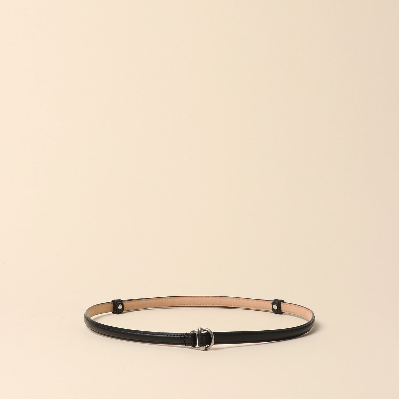 <Annak> Narrow free belt with hook buckle / silver