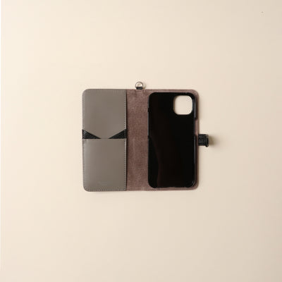<CALDO tokyo japan> CROSSOVER iPhone Case (iPhone13) / Black Gray