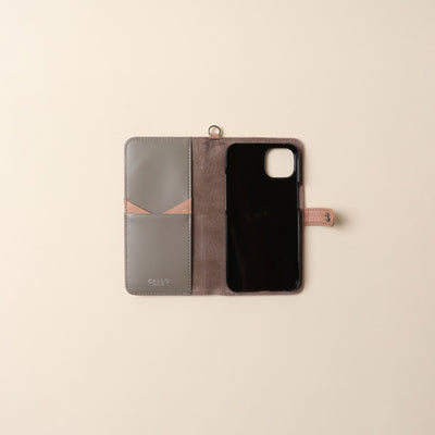 <CALDO tokyo japan> CROSSOVER iPhone Case (iPhone13) / Sax Beige