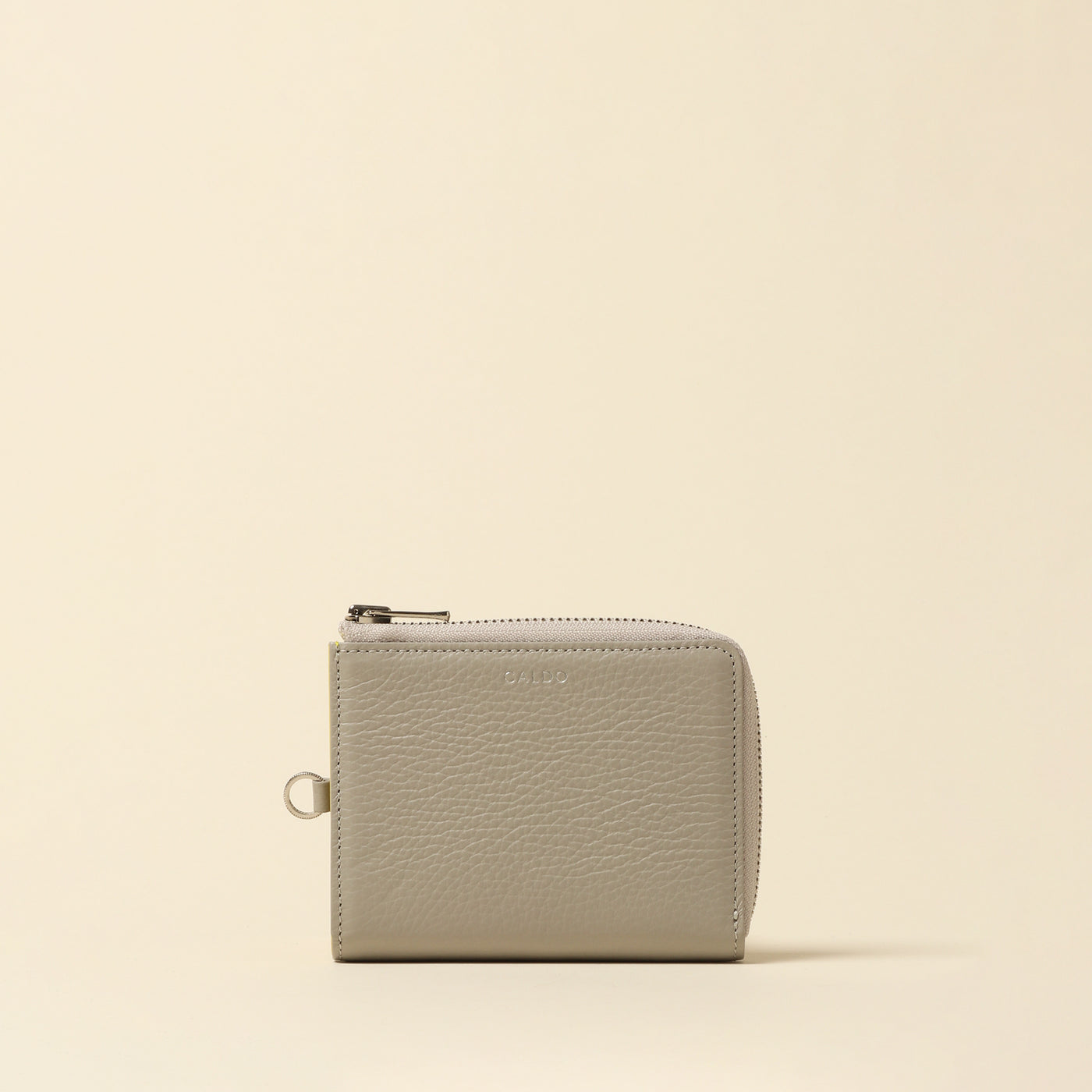 <CALDO tokyo japan> CROSSOVER Pocket Wallet / Light Gray Yellow