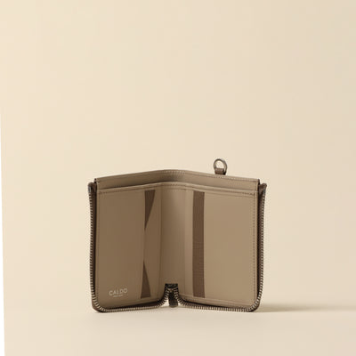 <CALDO tokyo japan> CROSSOVER Pocket Wallet / Taupe Beige