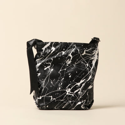 <Estine> Supra series leather shoulder bag, black