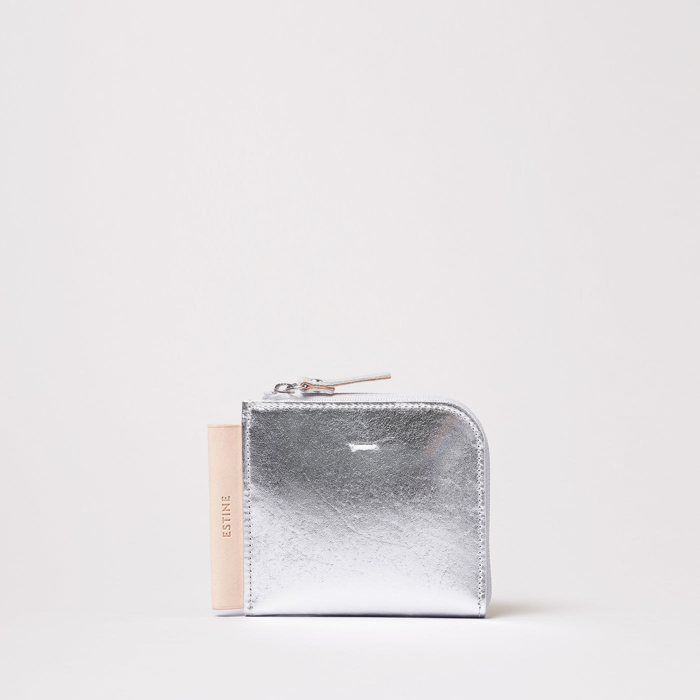 <Estine> Logical Serires L Shaped Zipper Square Wallet / Green