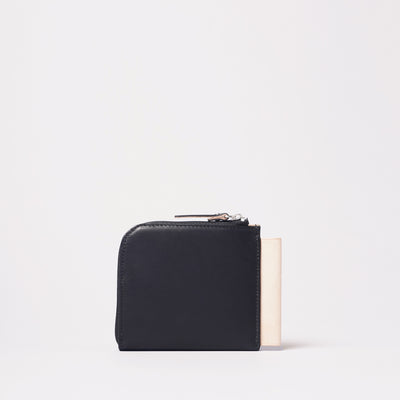 <Estine> Logical Serires L Shaped Zipper Square Wallet / Green