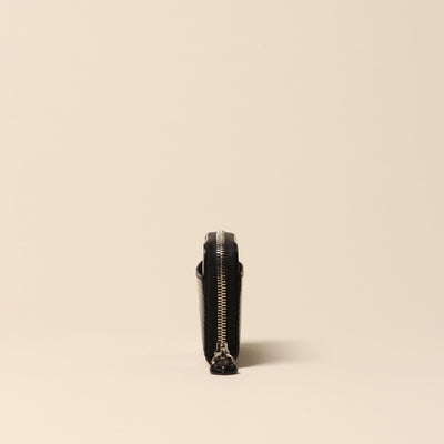 < FLATHORITY > Water-dyed oil cordovan round coin purse / black