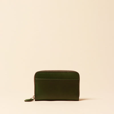 < FLATHORITY Y> Water-dyed oil cordovan round coin purse / blue