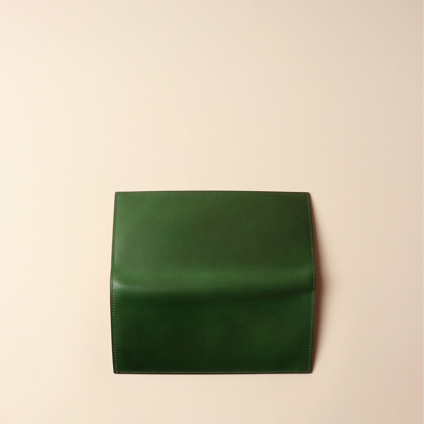 <FLATHORITY> Water-dyed oil cordovan long wallet with coin purse / Green