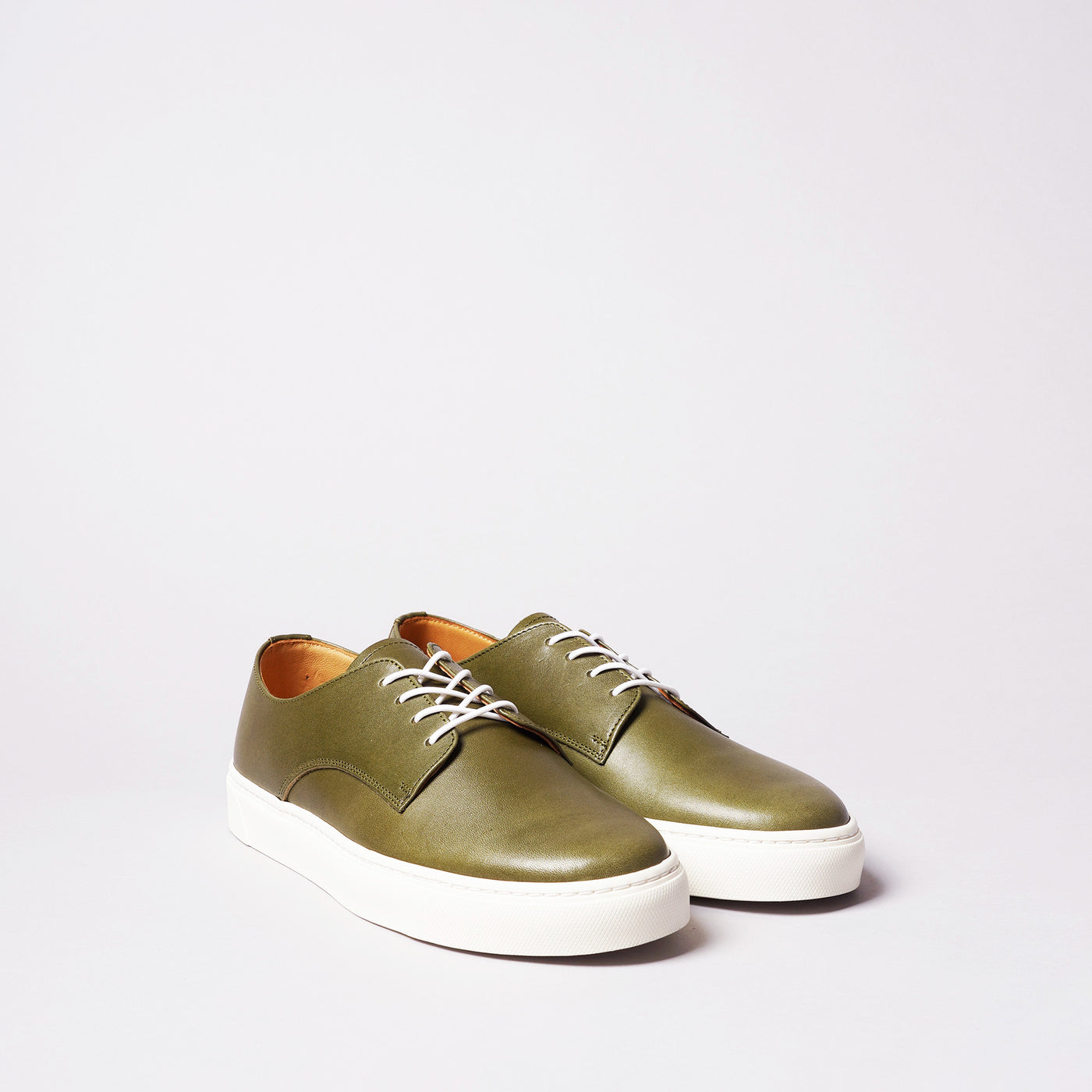 <TOSS> Bath Bath Lace-up Leather Sneaker Tochigi Tanned Leather/Khaki