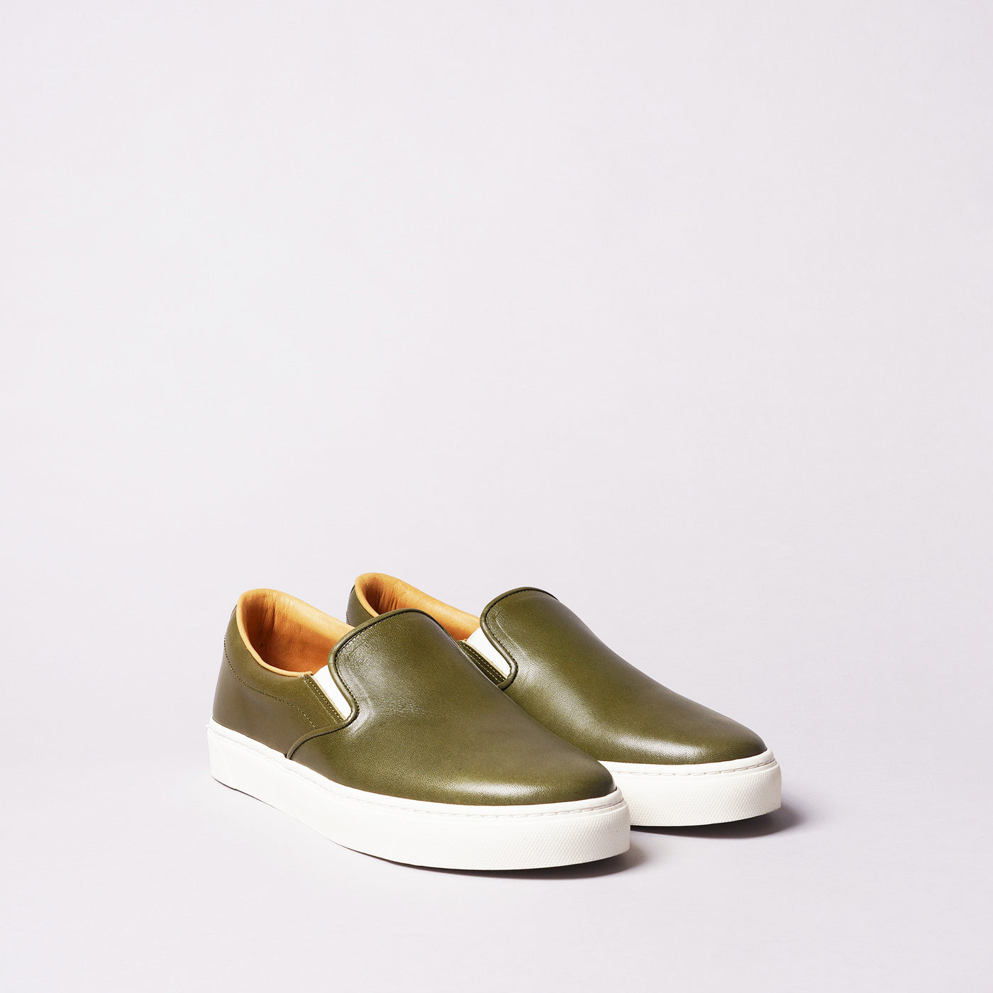 <TOSS> Lance Lance Slip-on Leather Sneakers  Tanned Tochigi Leather /Khaki