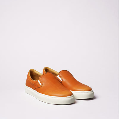 <TOSS> Lance Lance Slip-on Leather Sneakers  Tanned Tochigi Leather /Khaki