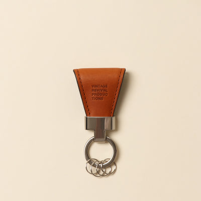 ＜Vintage Revival Productions key clip oiled leather, brown