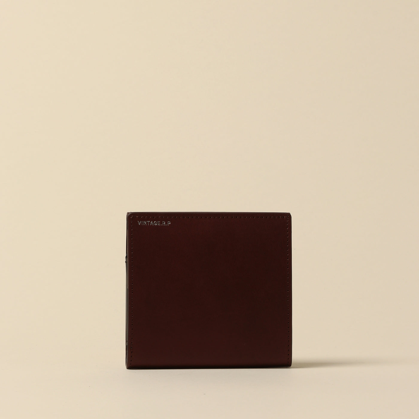＜Vintage Revival Productions small vertical wallet in oiled leather, light brown