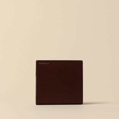 ＜Vintage Revival Productions small vertical wallet in oiled leather, light brown