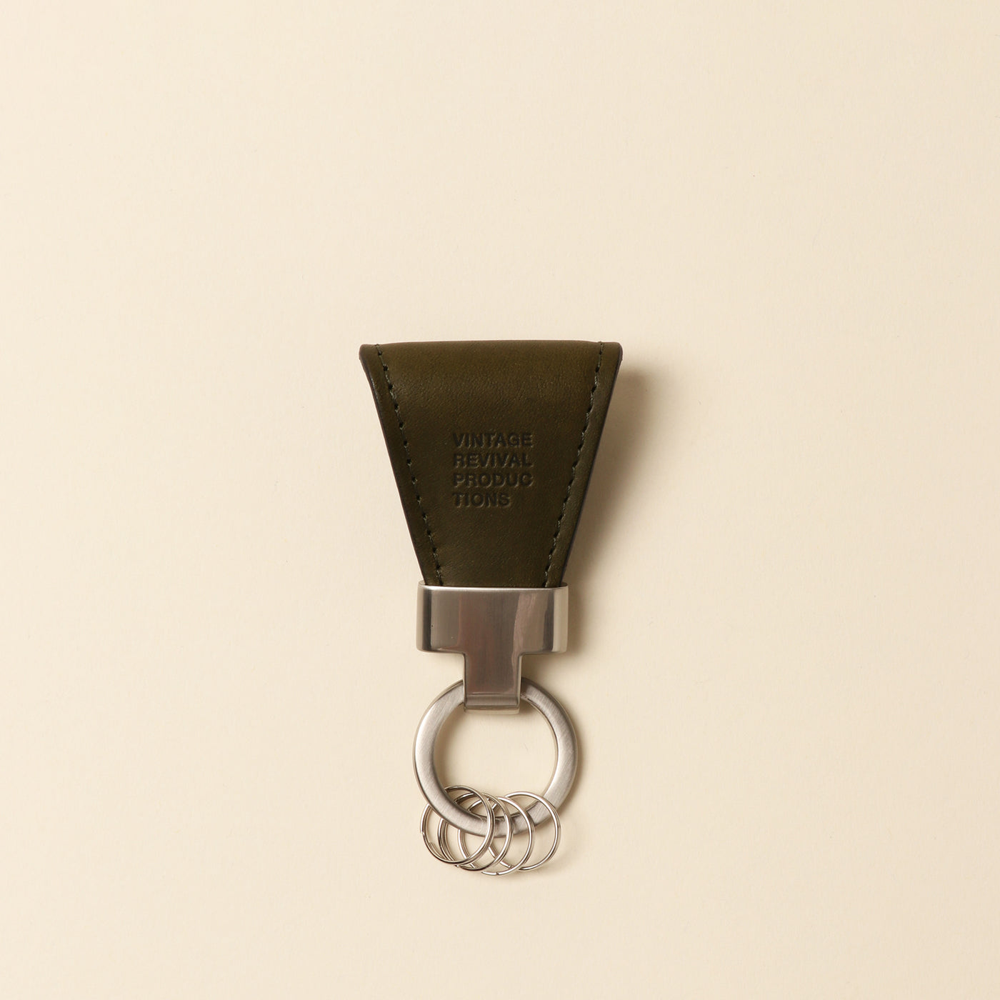 ＜Vintage Revival Productions key clip oiled leather, wine