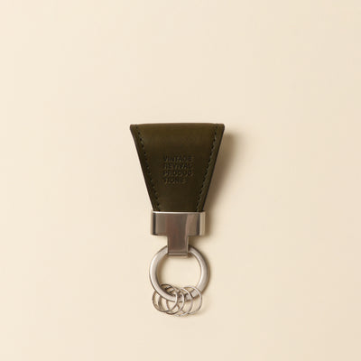 ＜Vintage Revival Productions key clip oiled leather, wine