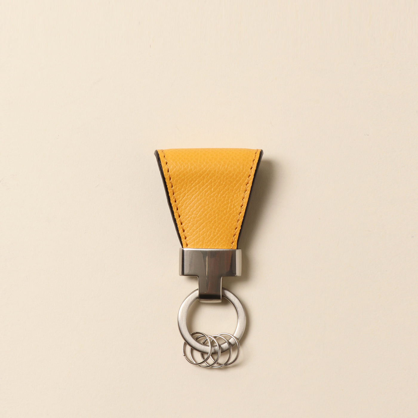 ＜VINTAGE REVIVAL PRODUCTIONS> Key clip calf leather/yellow