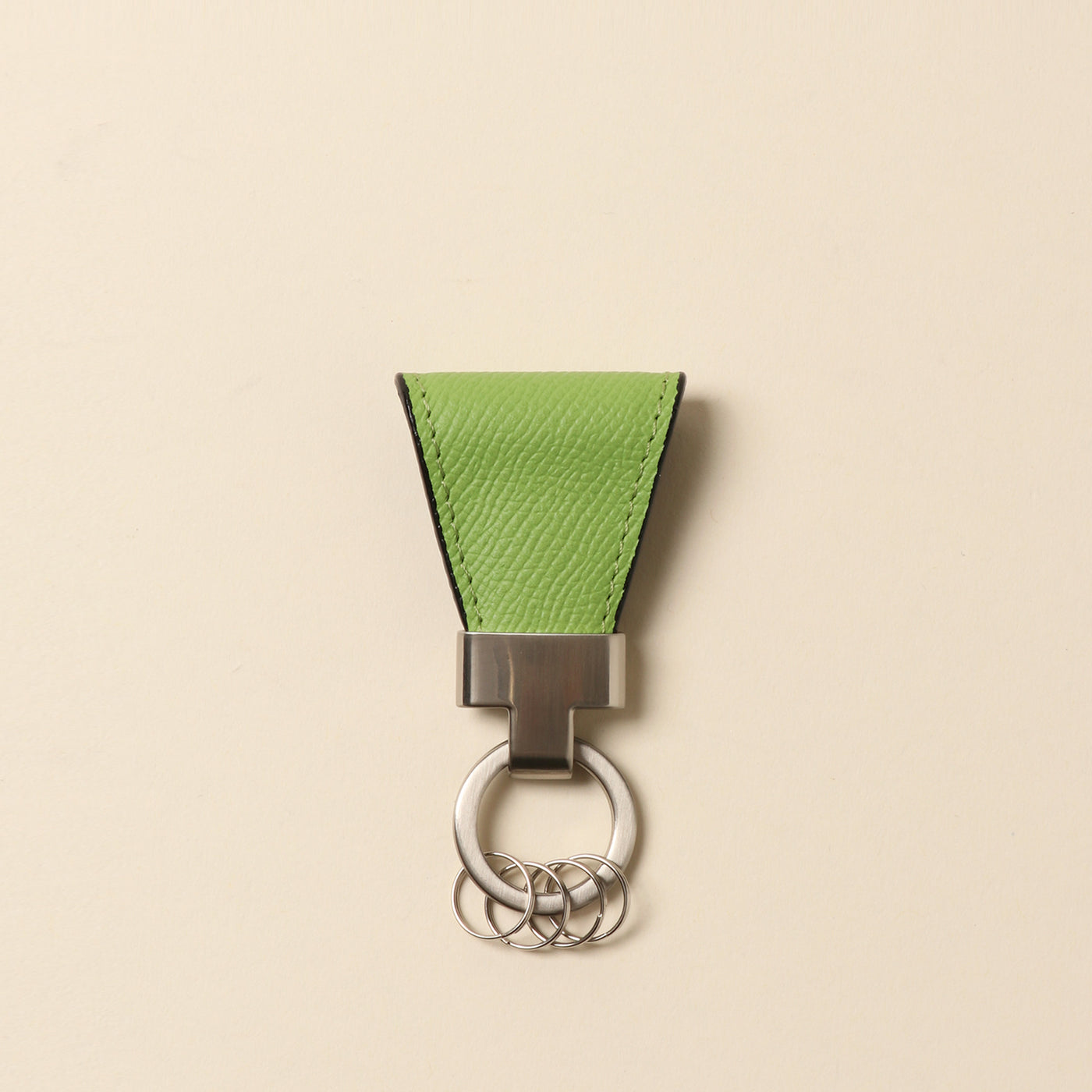 ＜VINTAGE REVIVAL PRODUCTIONS> Key clip calf leather/yellow
