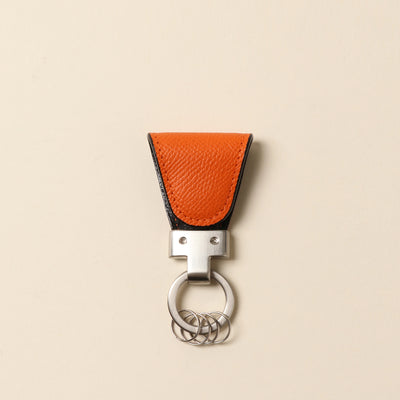 ＜VINTAGE REVIVAL PRODUCTIONS> Key clip calf leather/orange