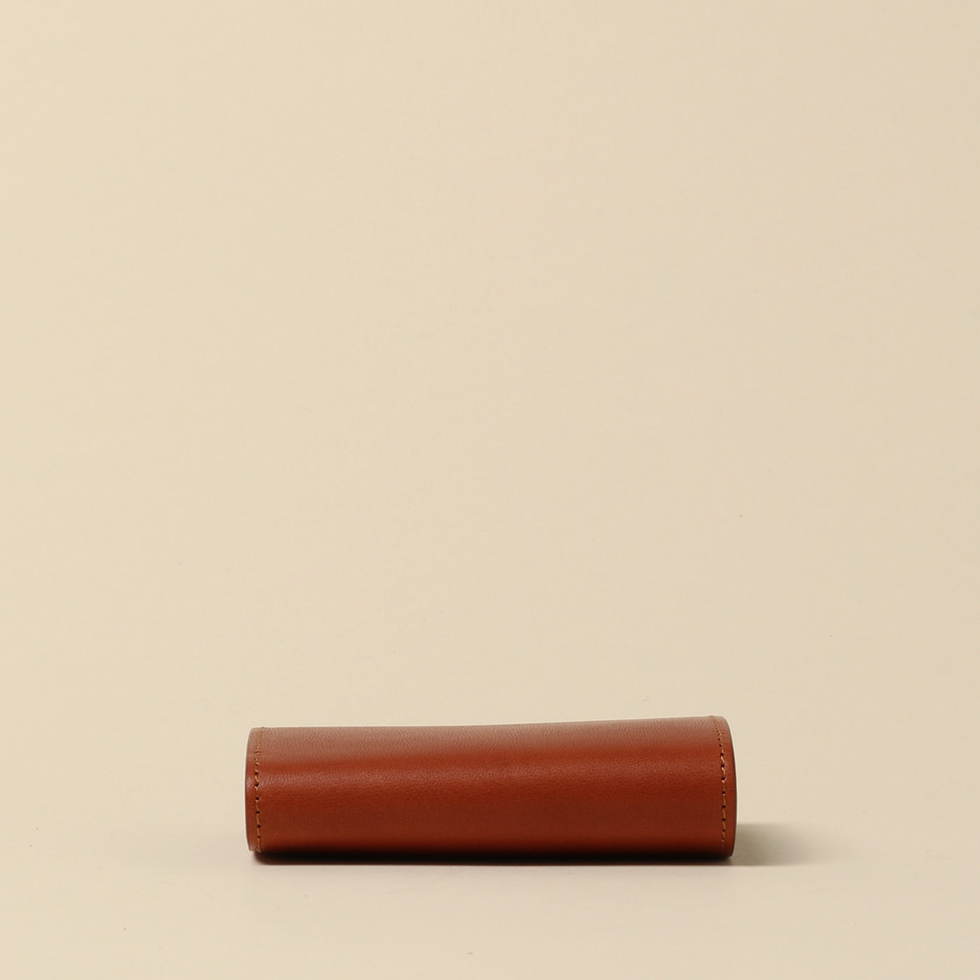 ＜Vintage Revival Productions> small vertical wallet in oiled leather, dark brown