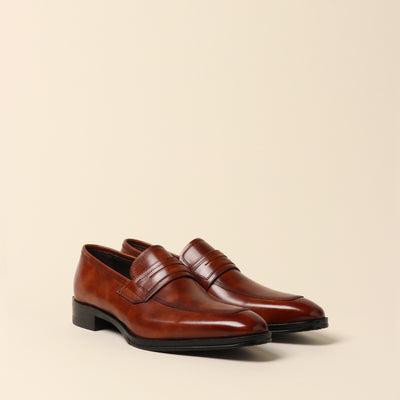 ＜Madras Coin Loafers / Light Brown