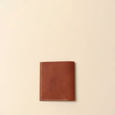 ＜Mojakawa> saba half Bifold wallet / brown