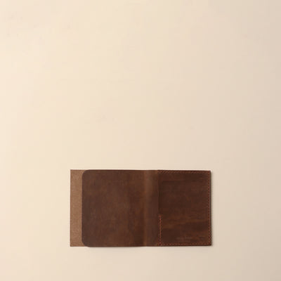 ＜Mojakawa> saba half Bifold wallet / brown