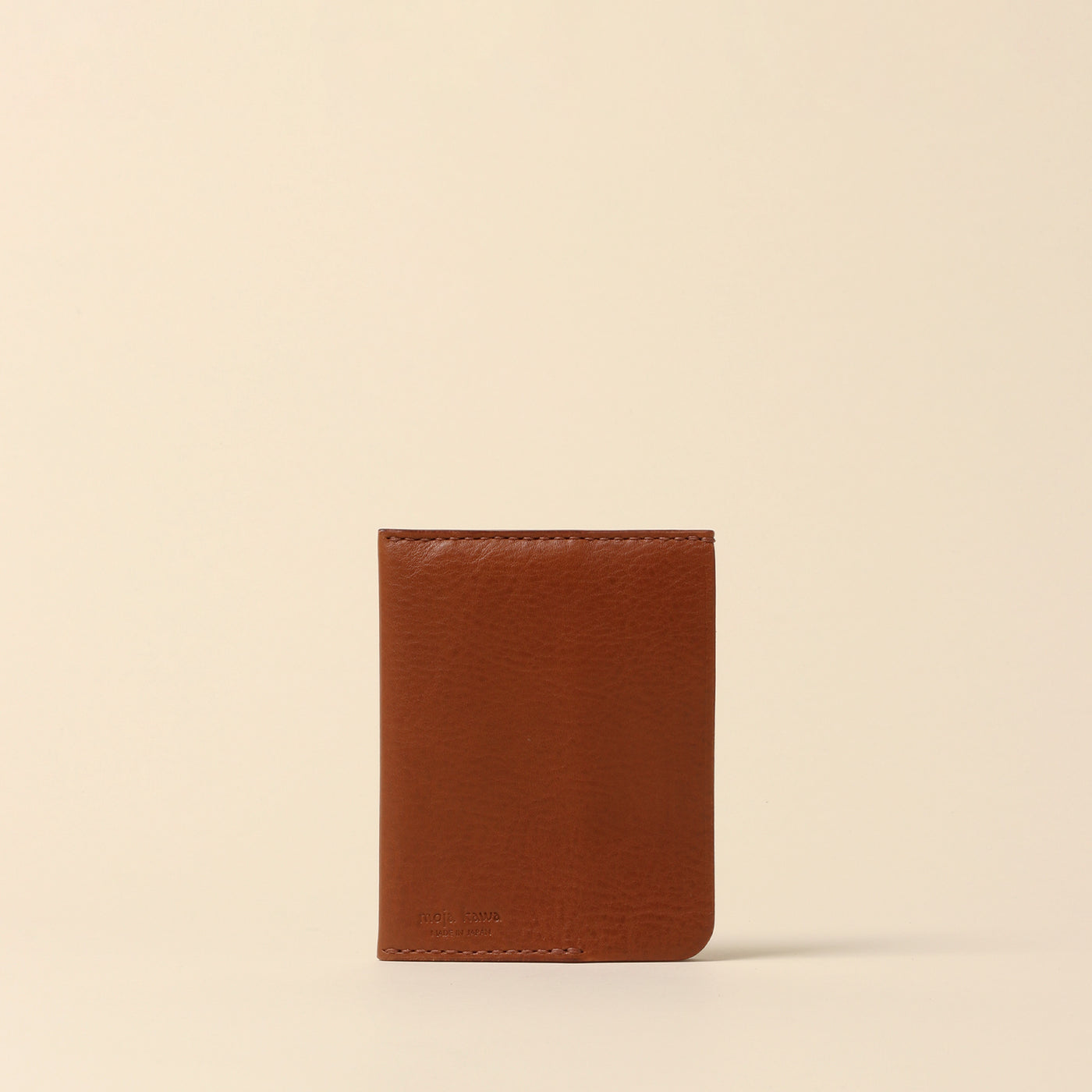 ＜Mojakawa> nane half wallet / camel