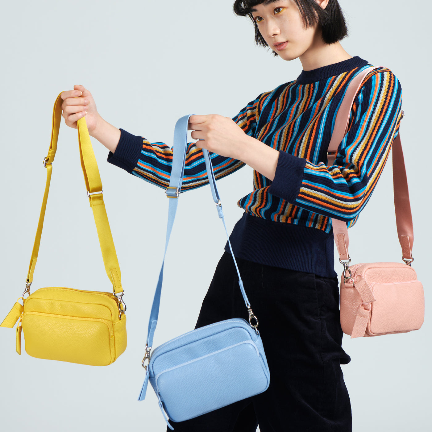 <itten-itten> Leather mini shoulder bag / pink