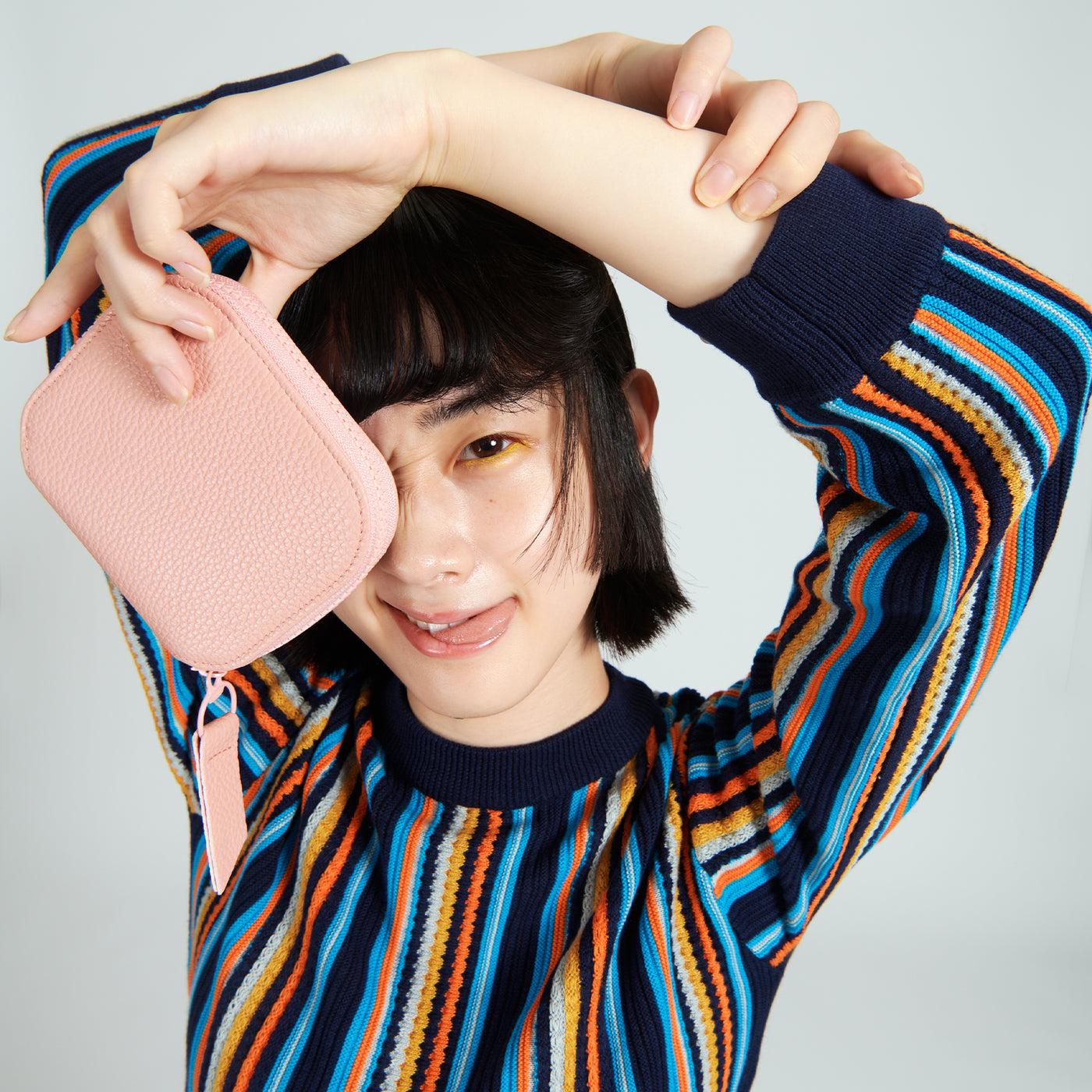 <itten-itten> Round mini wallet / Pink