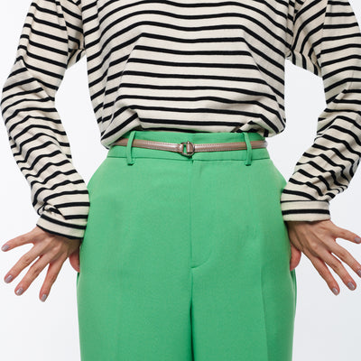 <Annak> Narrow free belt with hook buckle / black