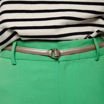 <Annak> Narrow free belt with hook buckle / black